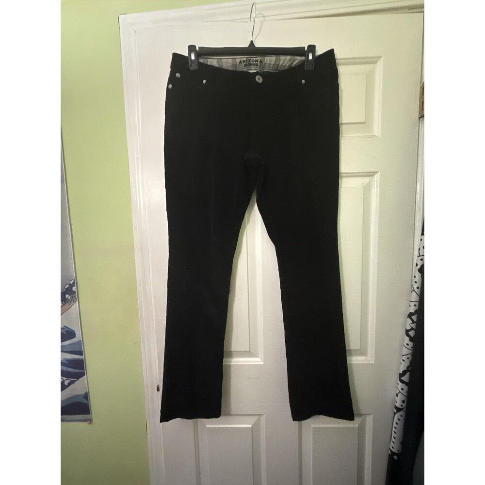 Arizona Jean Co Womens Junior Size 15 Black Corduroy Pants